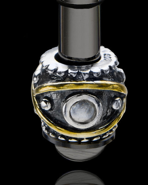 Black Stainless Millenium Cremation Pendant with Steadfast Charm