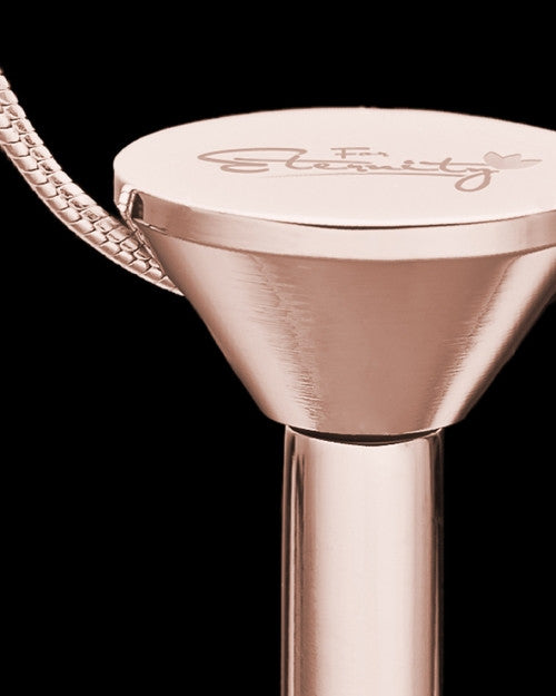 Rose Gold Stainless Millenium Cremation Pendant with Graceful Charm
