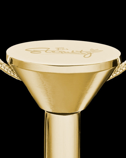 Gold Plated Stainless Millenium Urn Pendant and Flowing Waters Charm