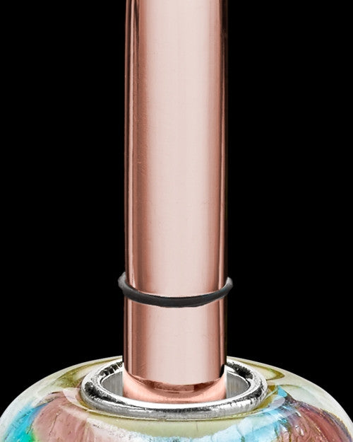Rose Gold Stainless Millenium Urn Pendant and Flowing Waters Charm