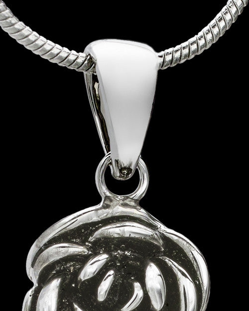 Sterling Silver Flowered Wing Cremation Pendant