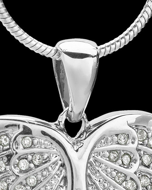 Sterling Silver Wings of Grace Cremation Pendant