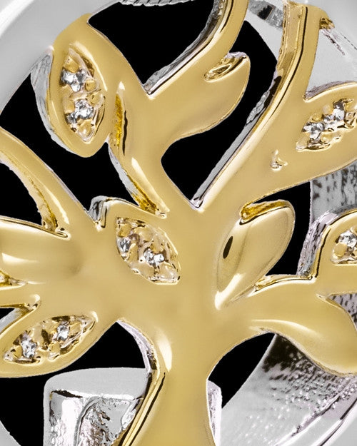 Sterling Silver and Gold Tree of Life Cremation Pendant