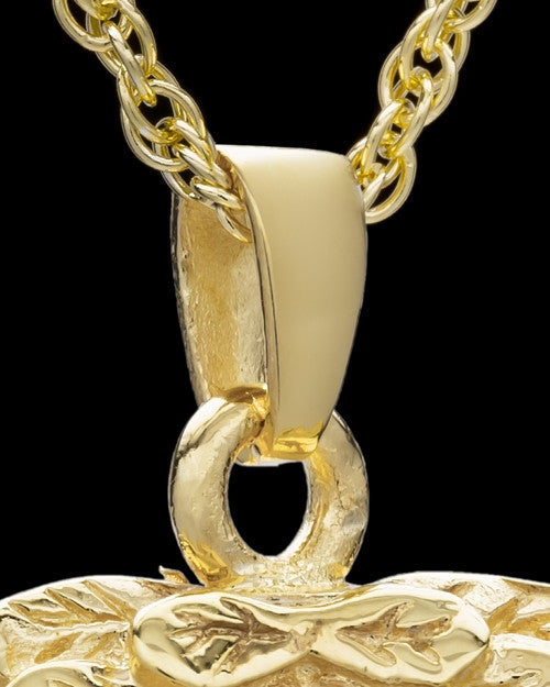 Urn Pendant Gold Plated Angel Wings Keepsake