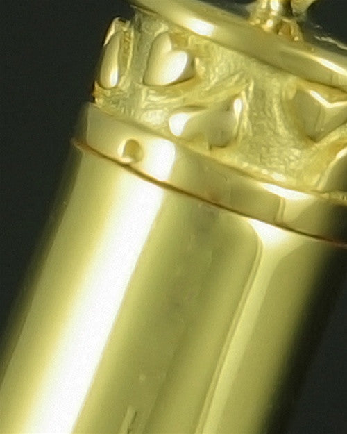 Locket Necklace Gold Plated Love Cylinder Keepsake