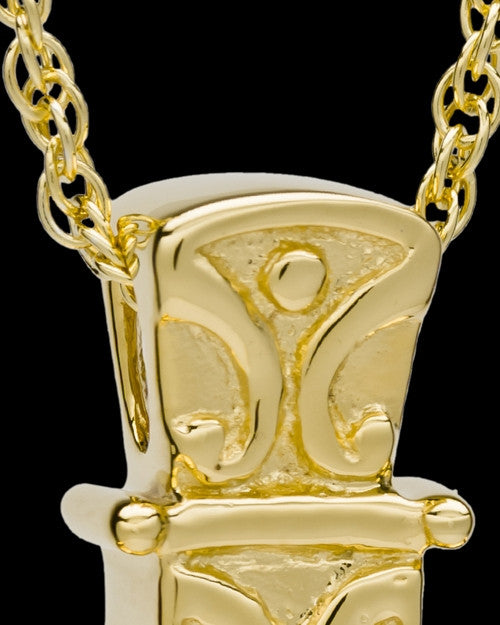 Cremation Locket Gold Plated Elegant Companion Cross Keepsake