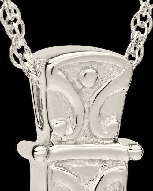 Cremation Locket 14K White Gold Companion Elegant Cross Keepsake