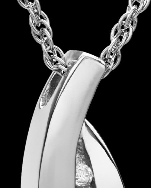 Remembrance Pendant Sterling Silver Morning Leaves Keepsake