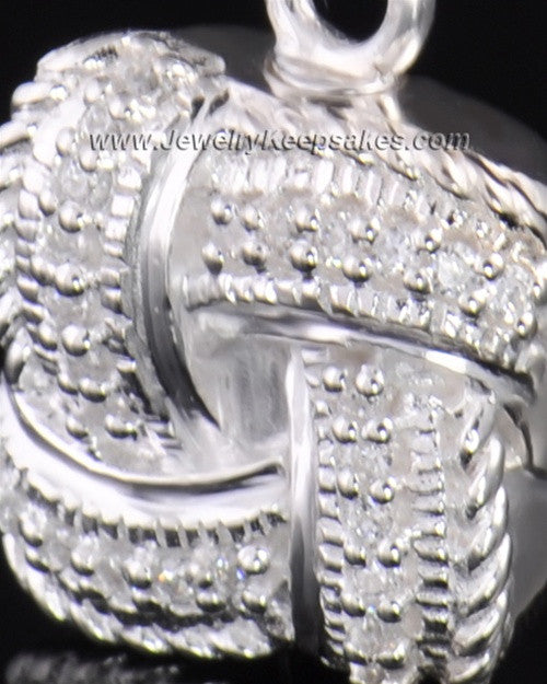 Cremation Keepsake Sterling Silver Interlace