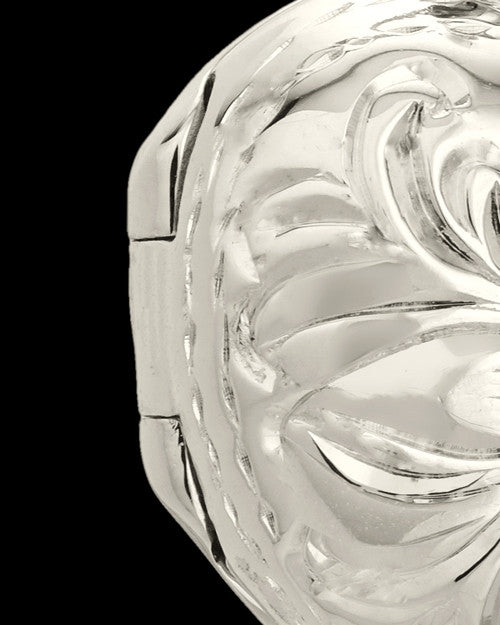 Cremation Jewelry 14K White Gold Daisy Heart Keepsake