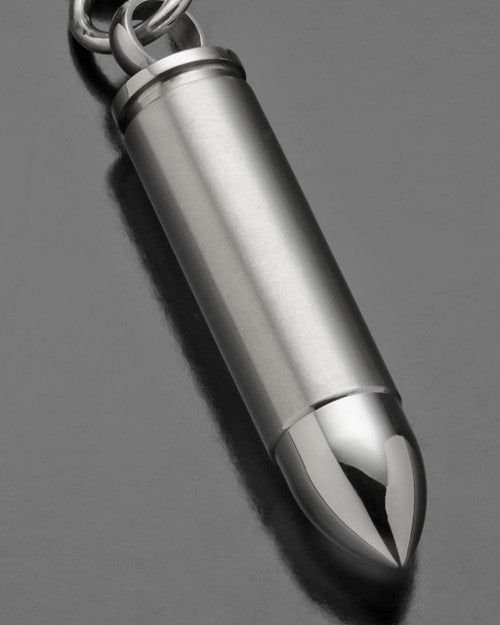 Remembrance Jewelry My 357 Magnum Stainless Steel Bullet Urn Keychain