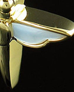Cremation Necklace Gold Vermeil Dewy Dragon Keepsake