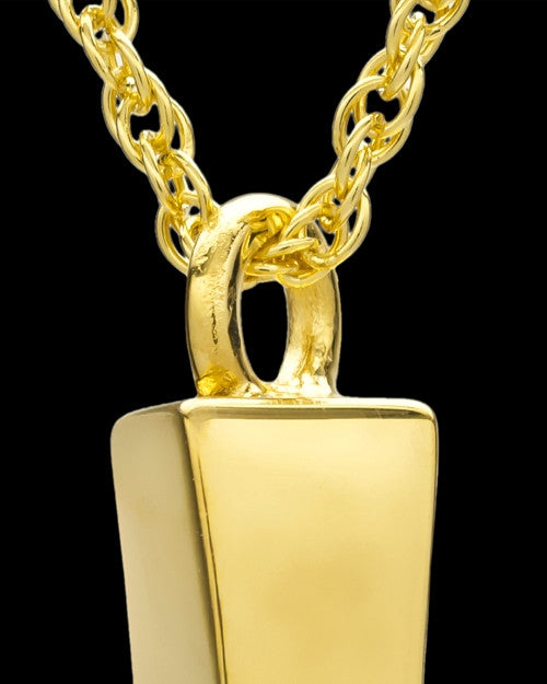 Memorial Locket 14K Gold Parchment Cross Keepsake