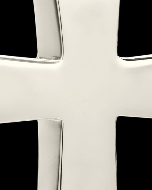 Memorial Locket 14K White Gold Parchment Cross Keepsake