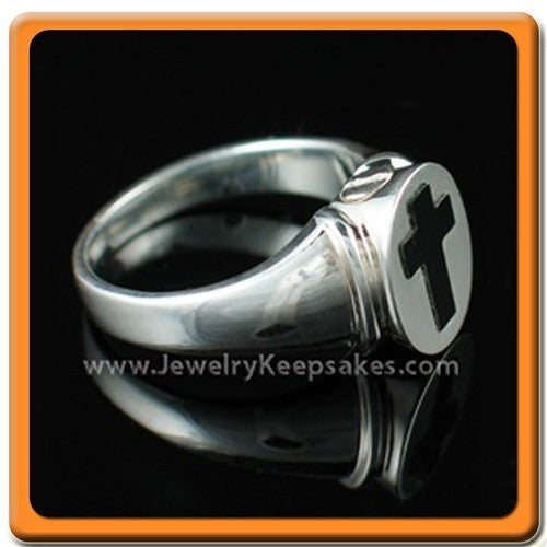 Ladies Silver Eternity Memorial Ring