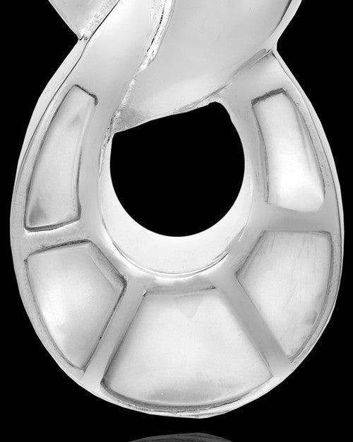 2 Person Sterling Silver Contemporary Companion Infinity Ash Pendant