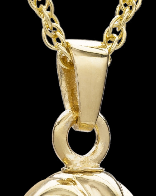 2 Person Gold Plated Contemporary Companion Infinity Urn Pendant