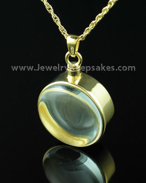 Keepsake Jewelry Gold Plated Glass Solitude Locket