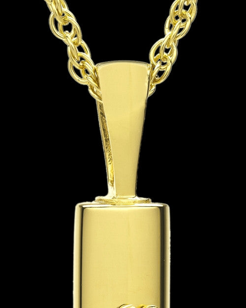 Pet Necklace Urn 14kg Raised Paw Cylinder