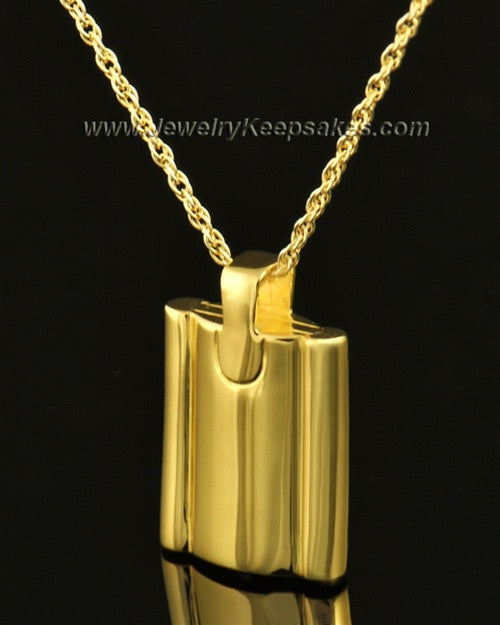 Cremains Pendant 14k Gold Elegance Flask Keepsake