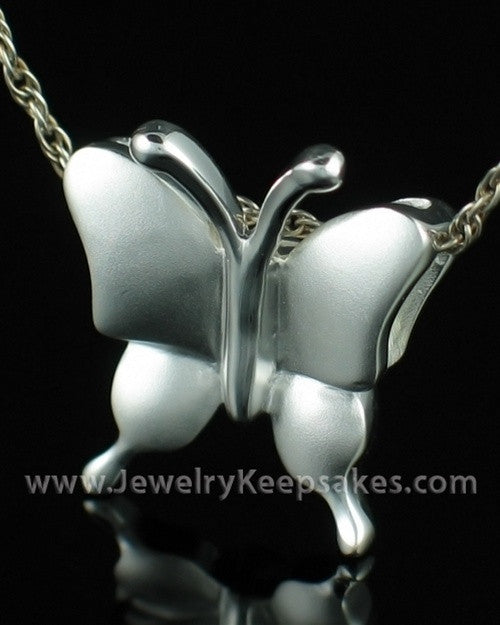 Cremation Necklace Sterling Silver Butterflies Keepsake