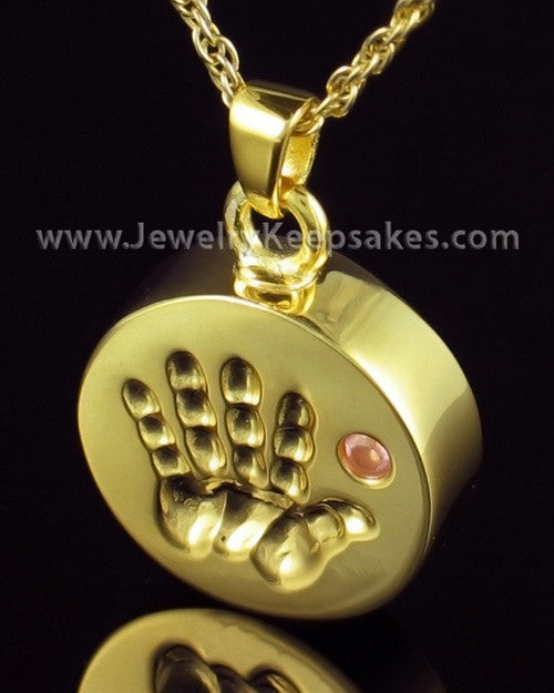 Remembrance Jewelry Gold Plated My Hand Pink Keepsake