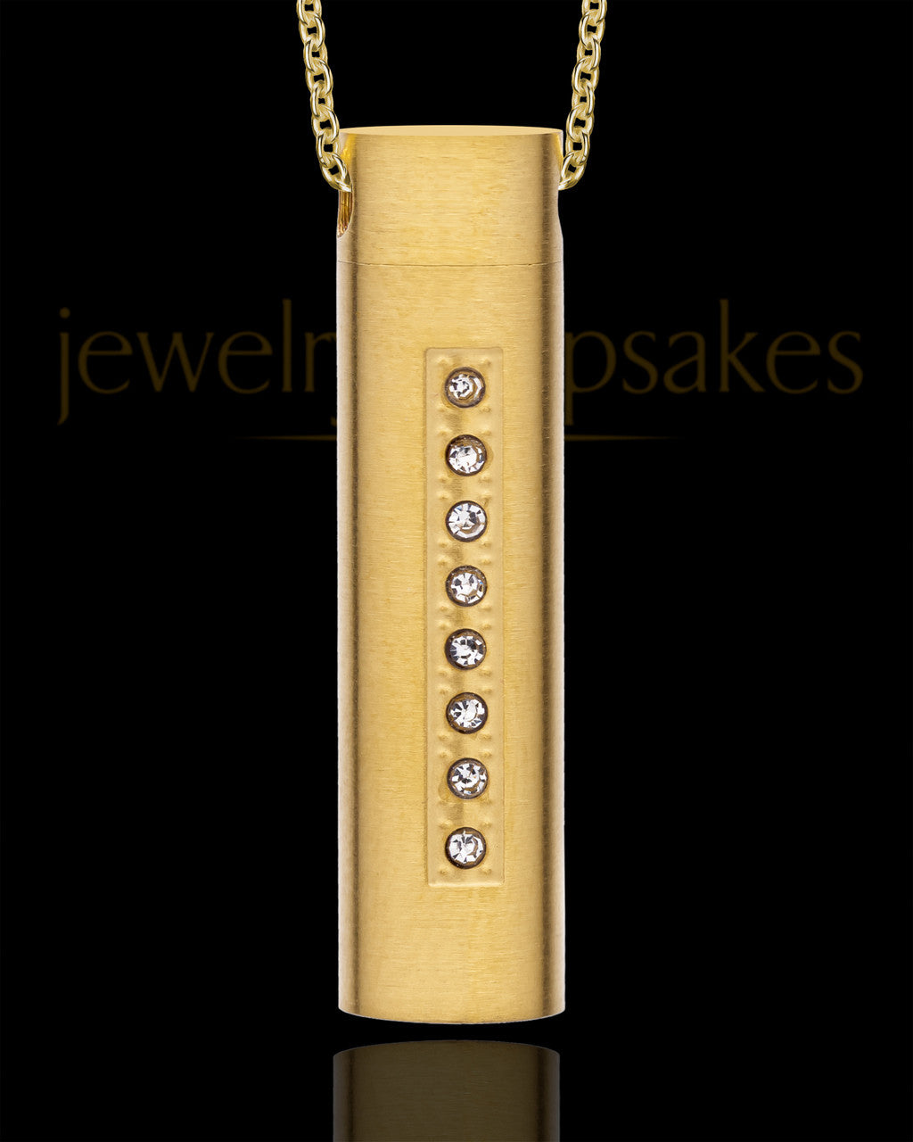 Gold Men's Endure Cylinder Cremation Pendant