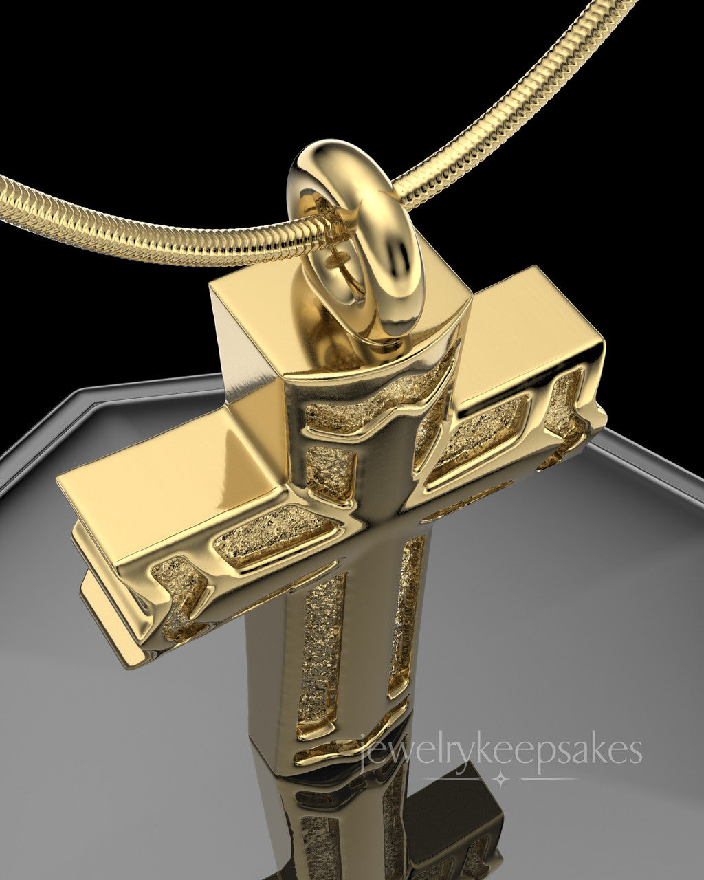 Gold Plated Sterling Permanently Sealed Waterproof Jewelry Elysian Cross