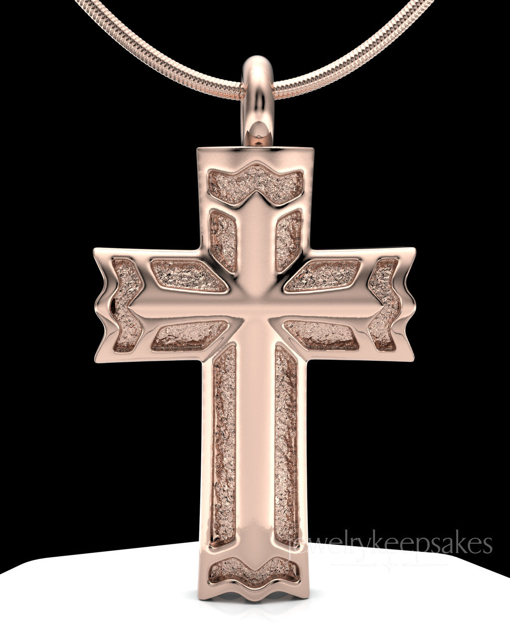 Rose Gold Sterling Permanently Sealed Waterproof Jewelry Elysian Cross