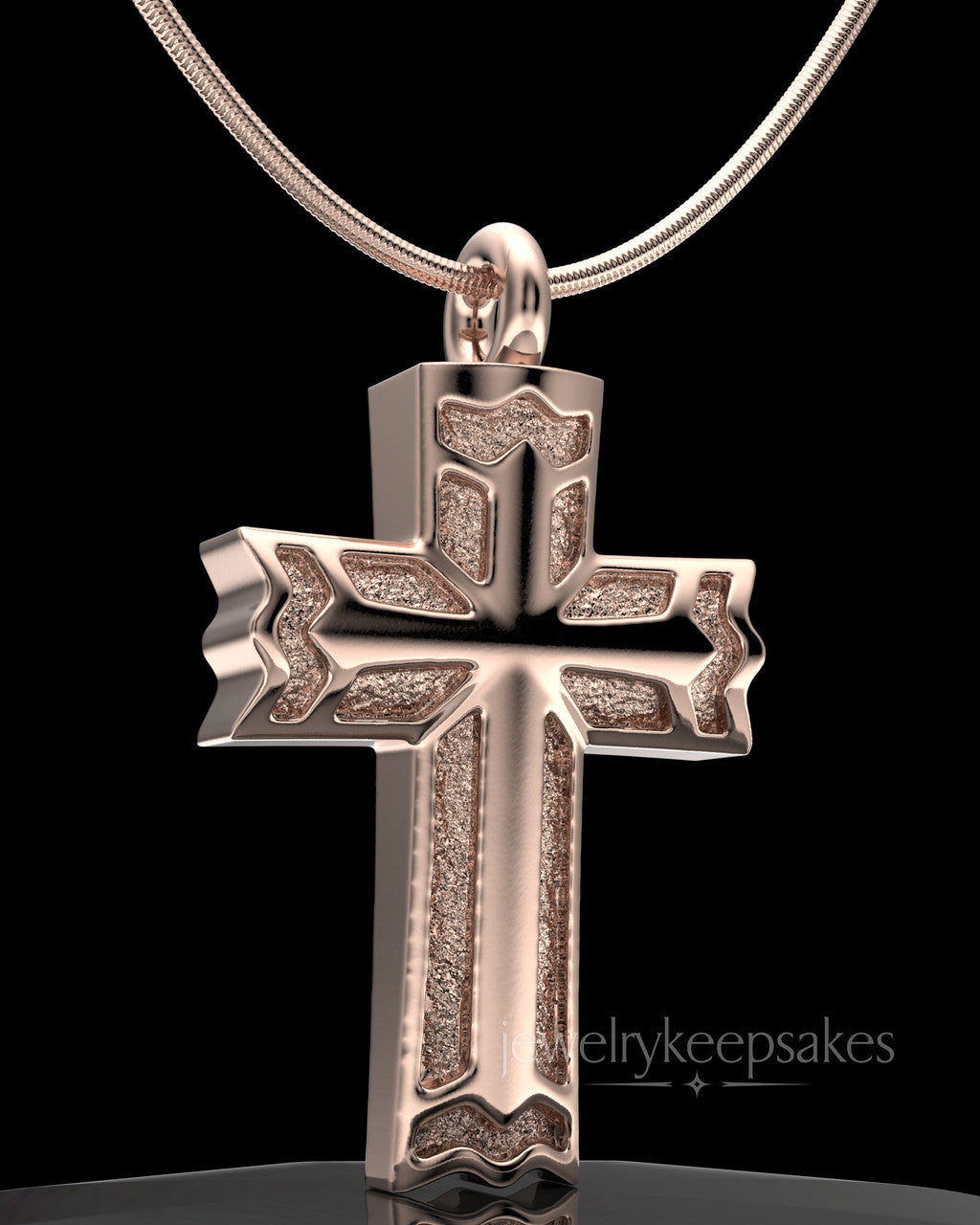 Rose Gold Sterling Permanently Sealed Waterproof Jewelry Elysian Cross