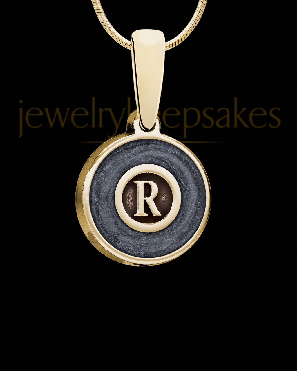 Solid 14K Gold Hopeful Initial Ash Jewelry