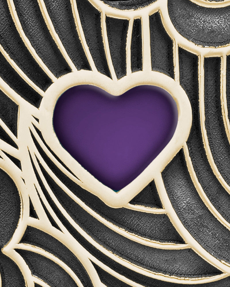 Solid 14K Gold Orchid Boxed Heart Ash Jewelry