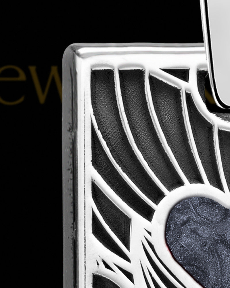 Graphite Boxed Heart Silver Ash Jewelry