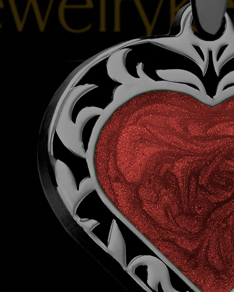 Milton Heart Black with Berry Ash Jewelry