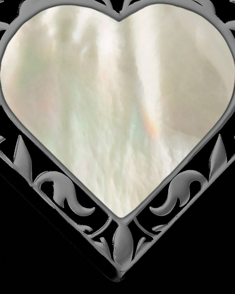 Milton Heart Black with Linen Ash Jewelry