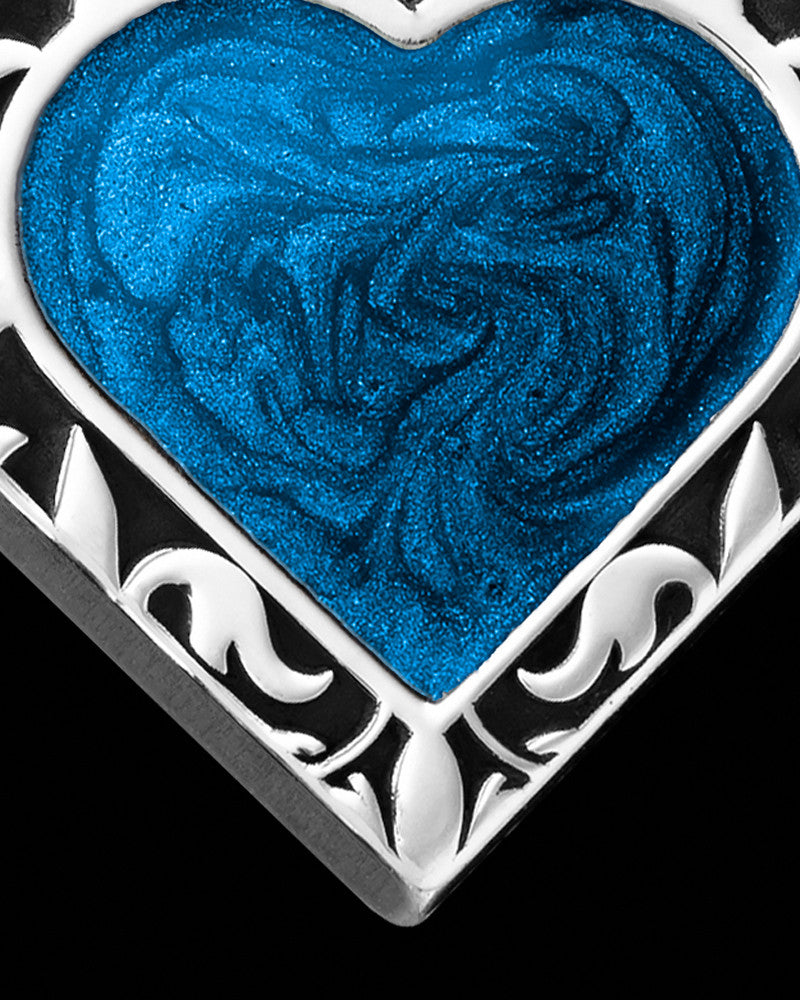 Paradise Heart Silver with Indigo Ash Jewelry