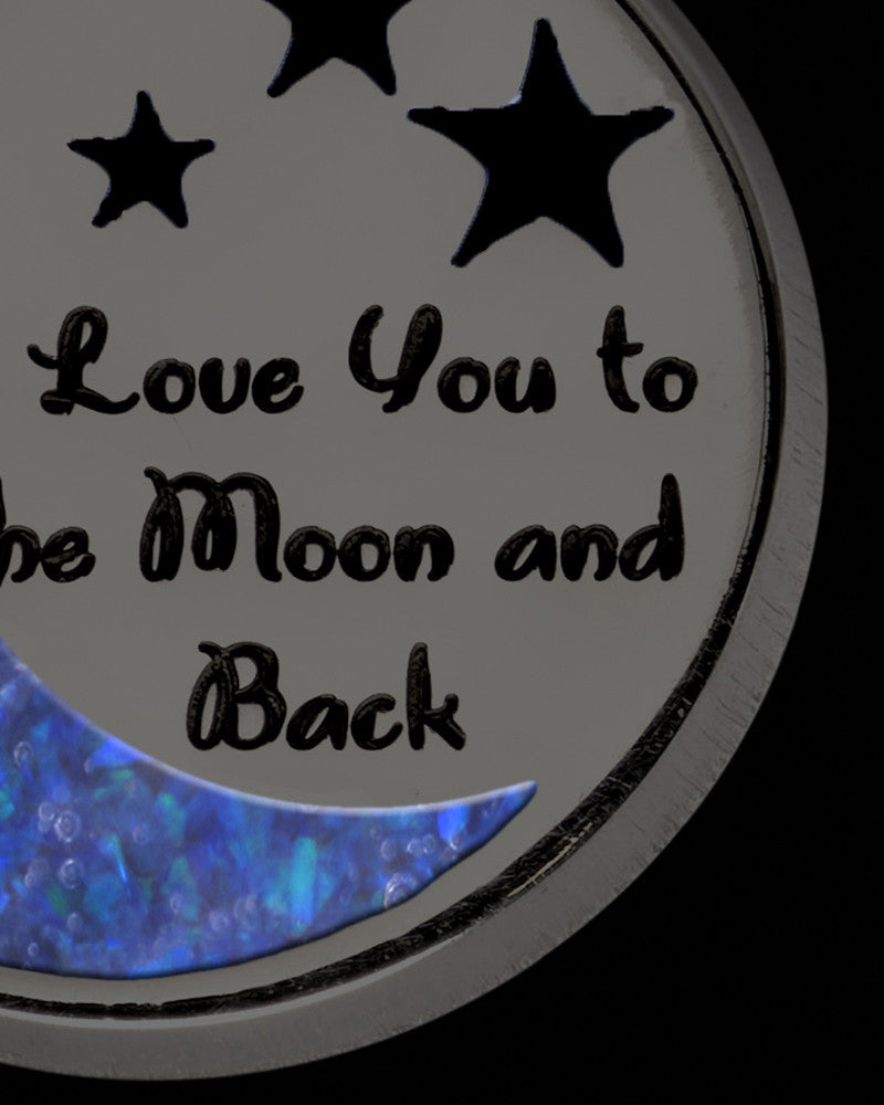 Moon and Back Black Finish with Ocean Tide Opal Ash Jewelry