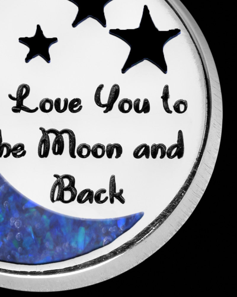 Moon and Back Silver with Ocean Tide Opal Ash Jewelry