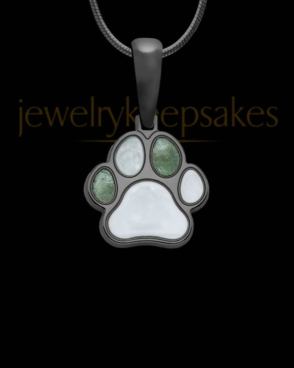 Imprinted Memories Paw Black Finish Ash Jewelry