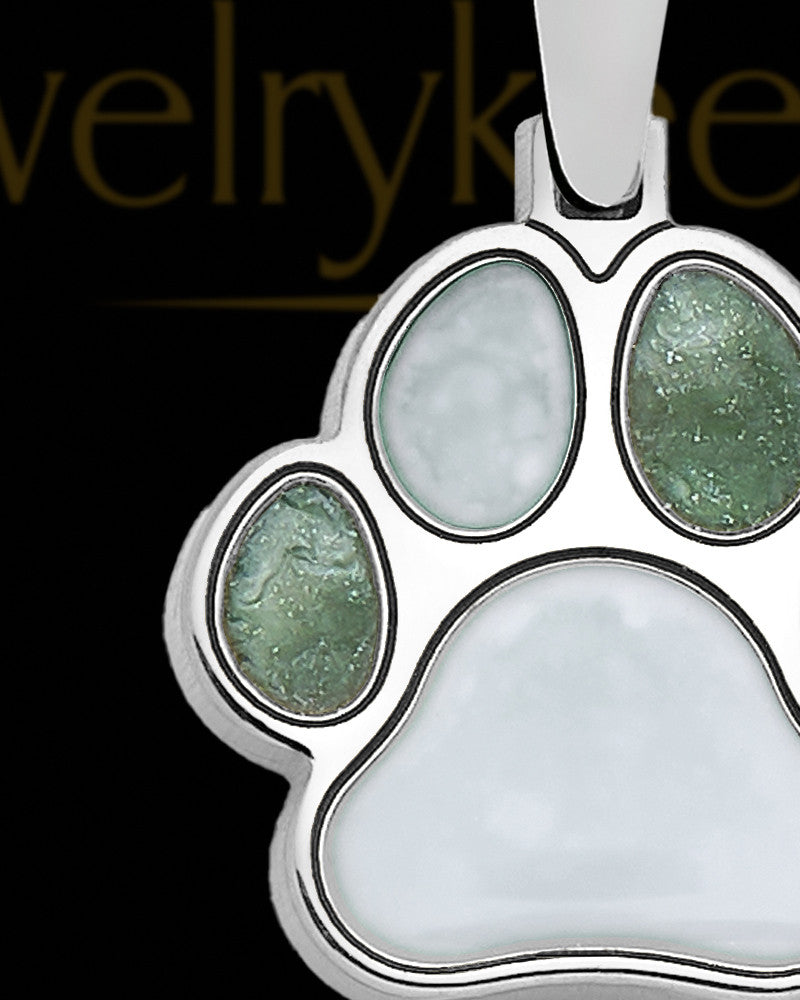 Imprinted Memories Paw Silver Ash Jewelry