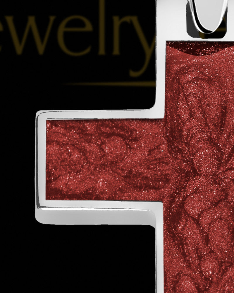 Solid 14K White Gold Redwing Cross Ash Jewelry