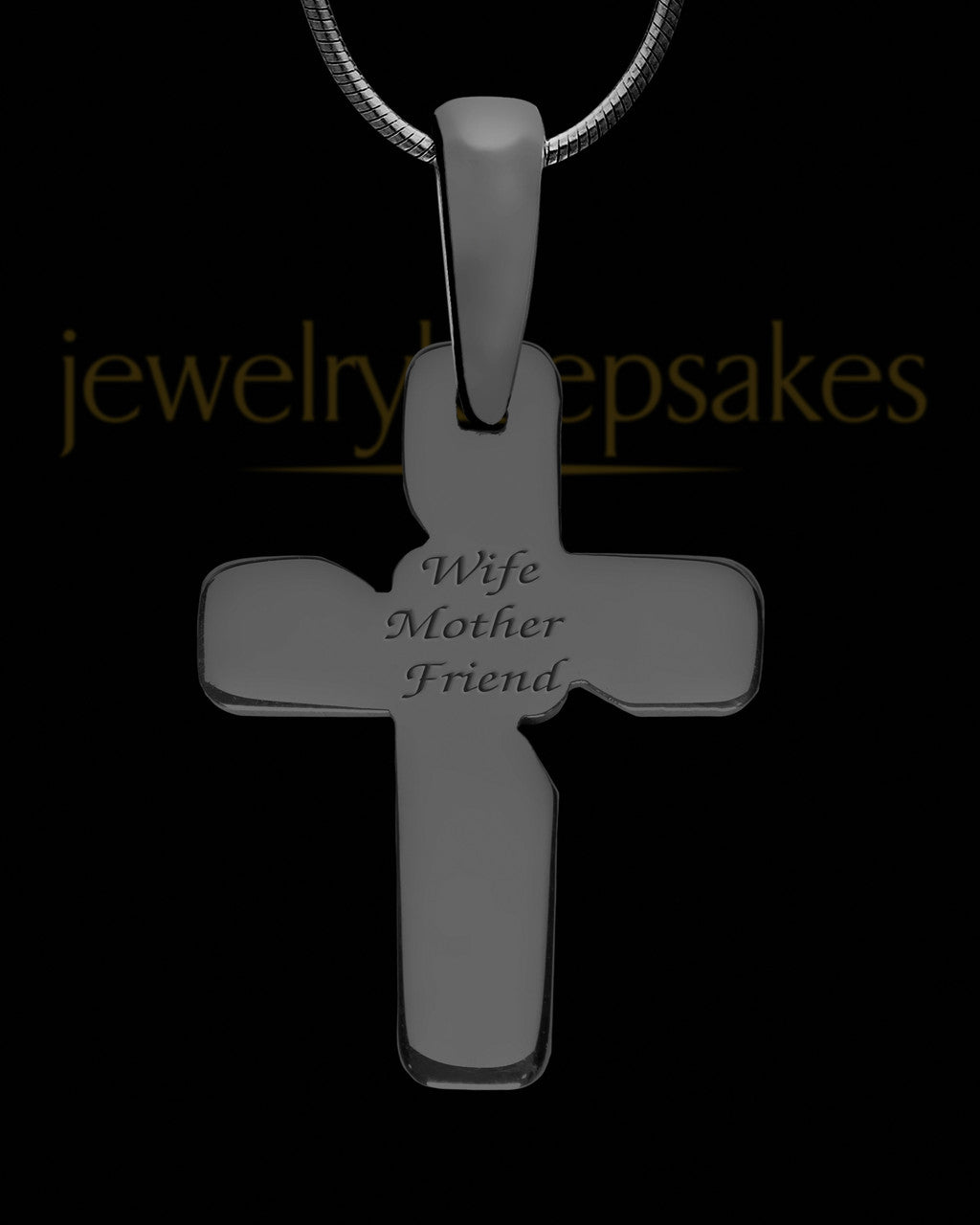 Navaeh Cross Black Finish Ash Jewelry