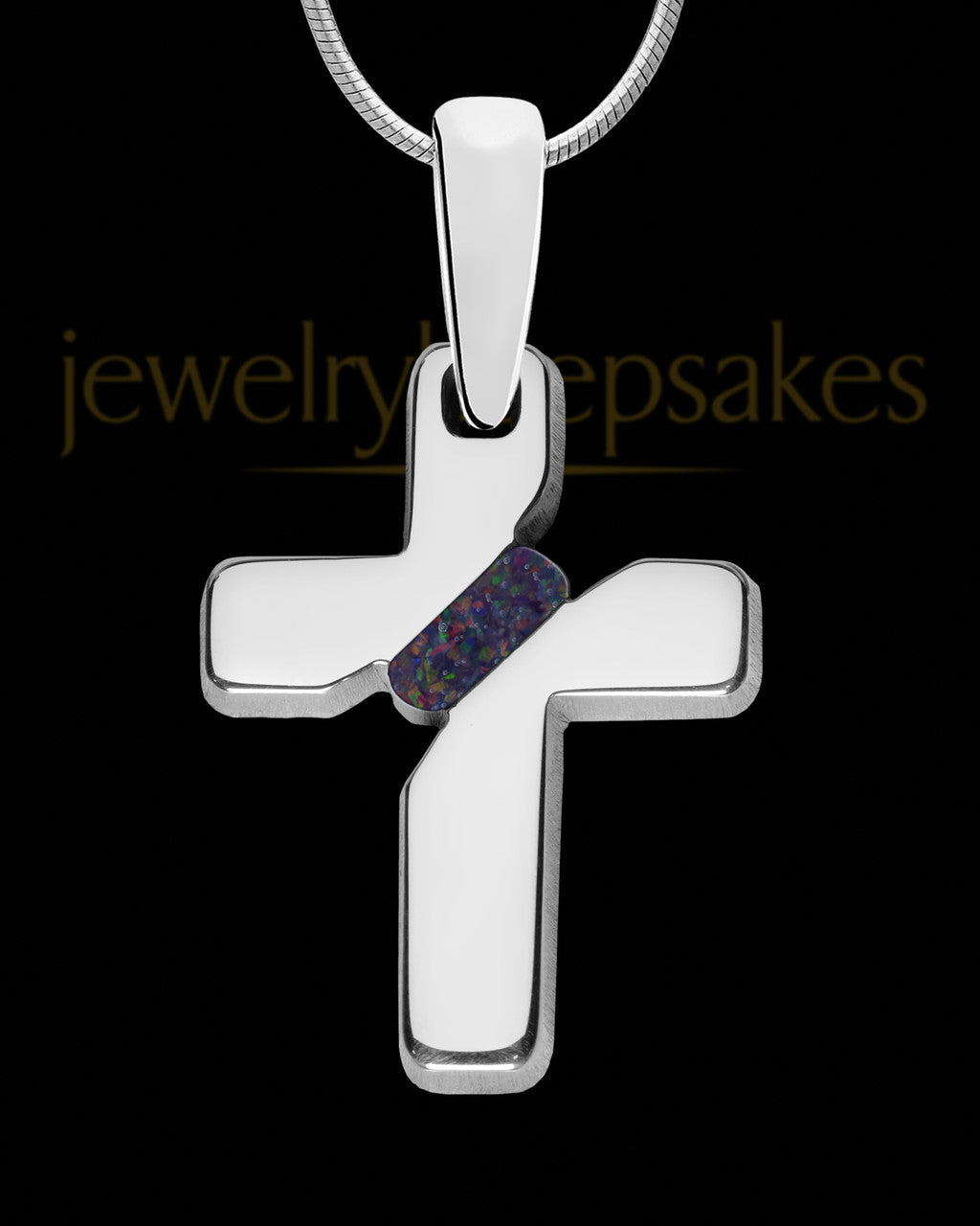Solid 14K White Gold Aspley Cross Ash Jewelry