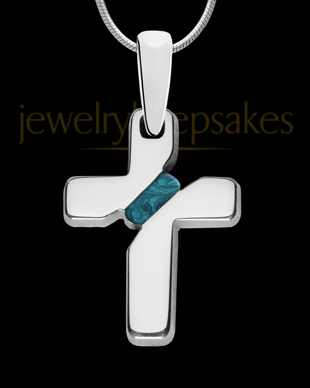 Solid 14K White Gold Mauldin Cross Ash Jewelry