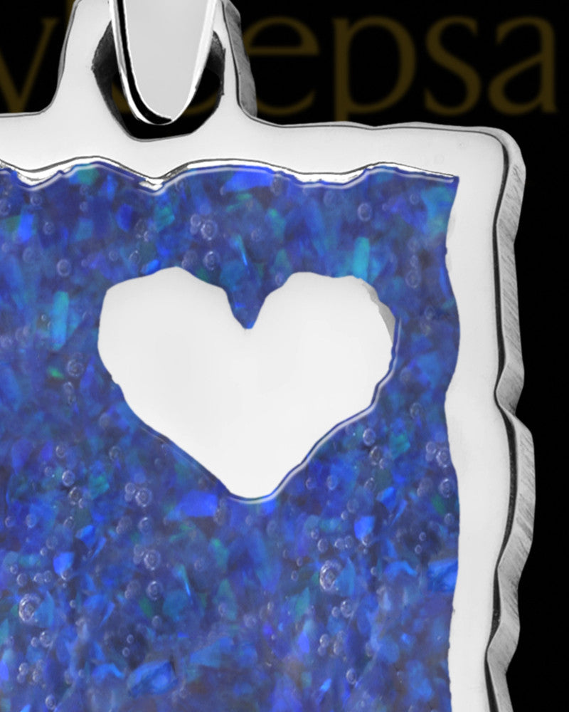 Solid 14K White Gold Lodgepole Rectangle Ash Jewelry
