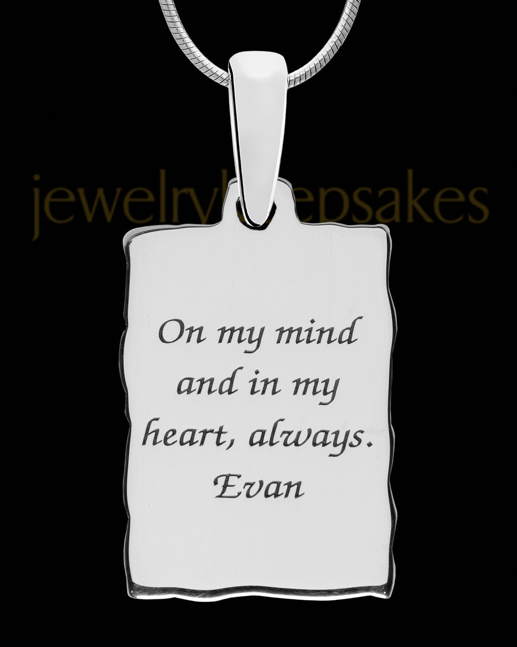 Newbury Rectangle Silver Ash Jewelry