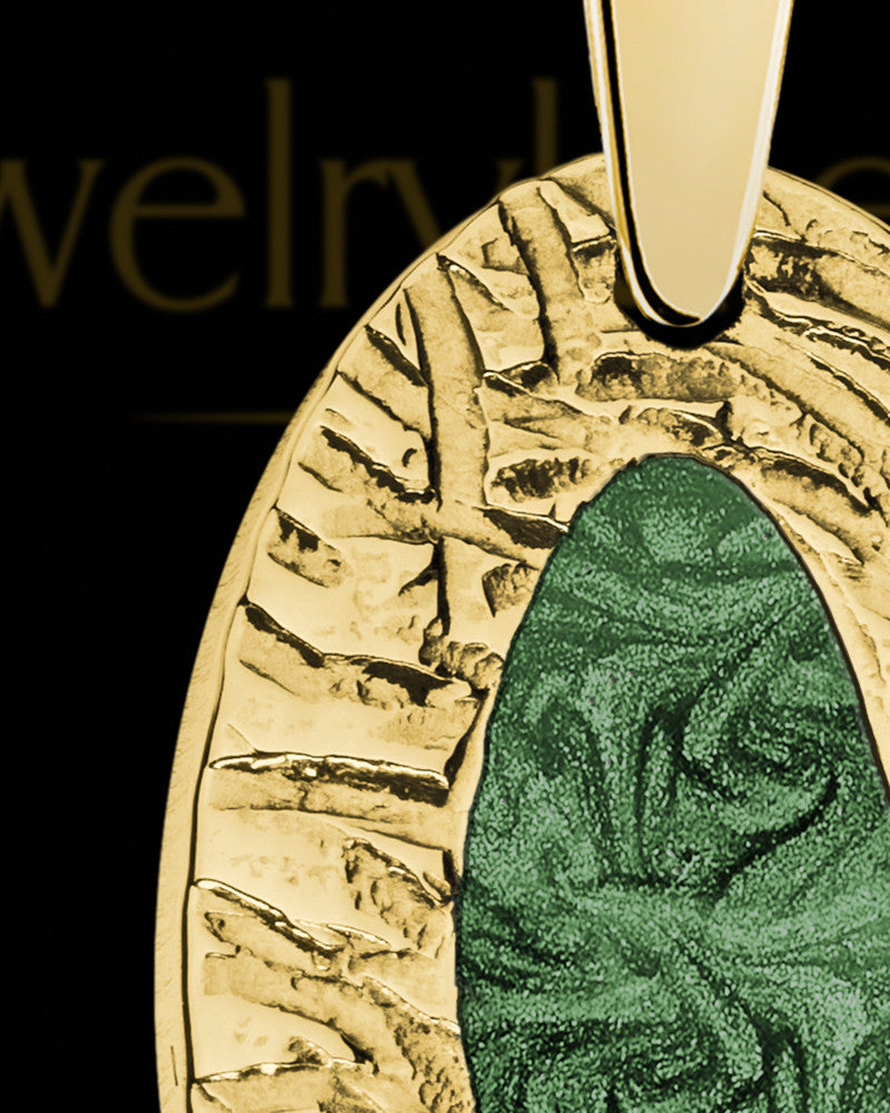 Solid 14K Gold Oak Grove Oval Ash Jewelry