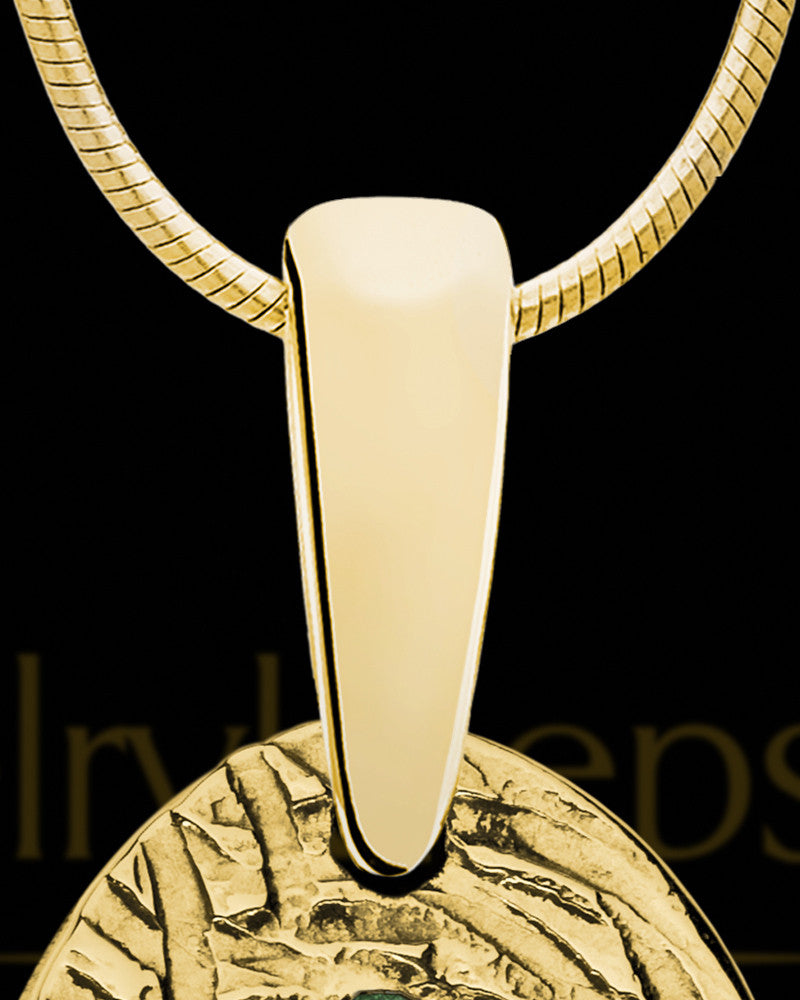 Solid 14K Gold Oak Grove Oval Ash Jewelry