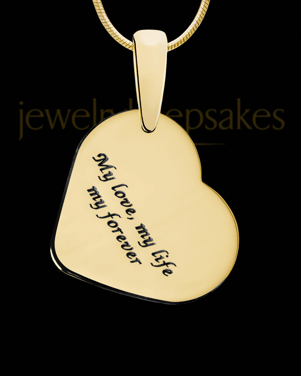 Century Hills Side Heart Gold Plated  Ash Jewelry
