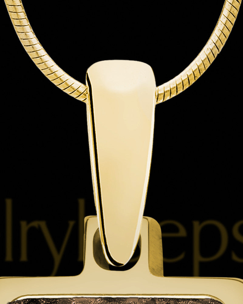 Fortuna Rectangle Gold Plated Ash Jewelry